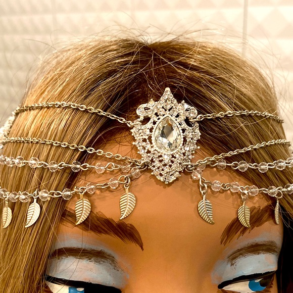 Boho crystal rhinestone headpiece crown - Picture 5 of 7